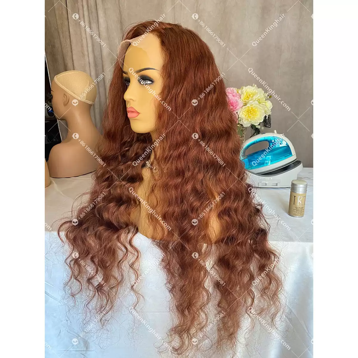 Chocolate Brown LaceFrontWig 150%Density Wavy