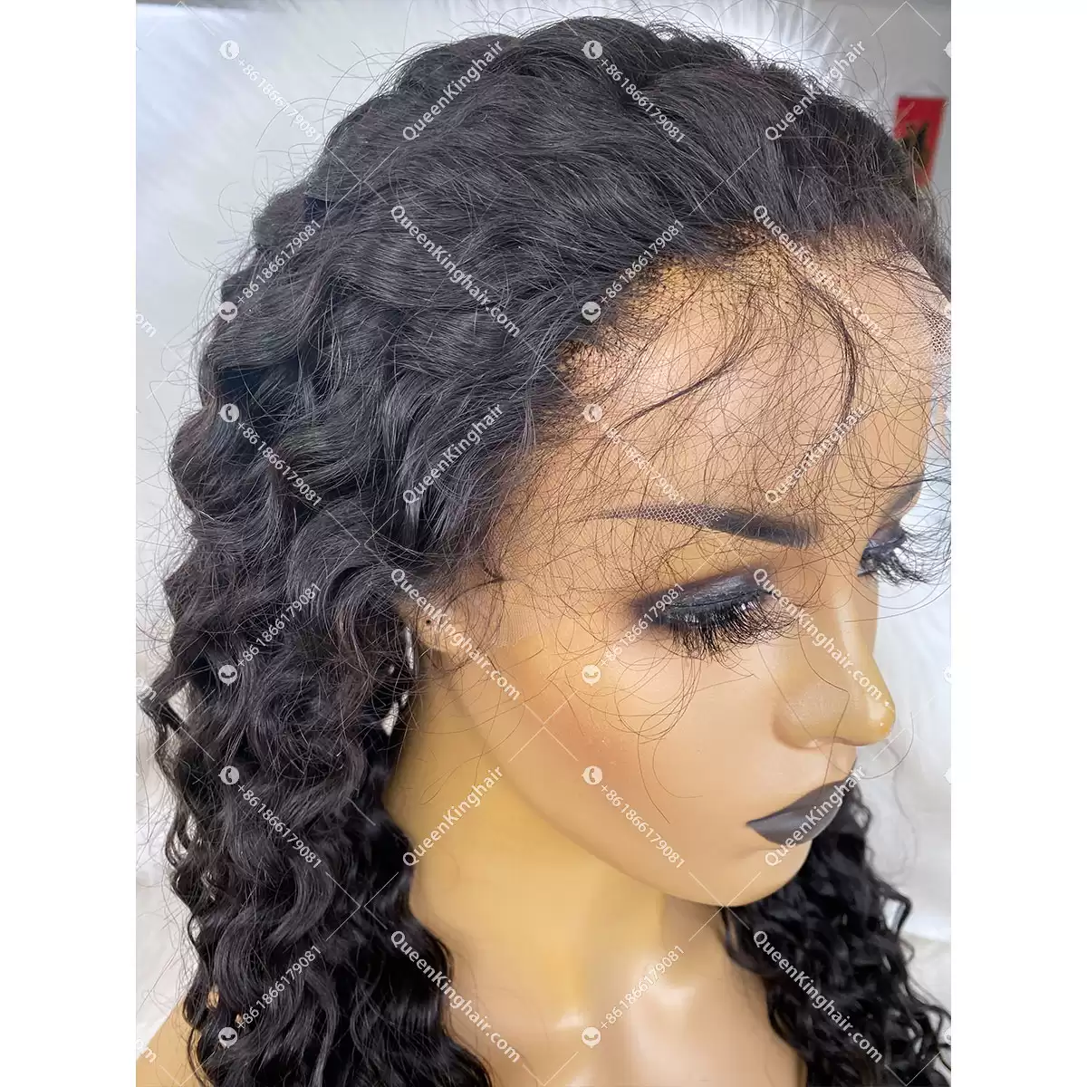 Natural Color LaceFrontWig 150%Density Curly