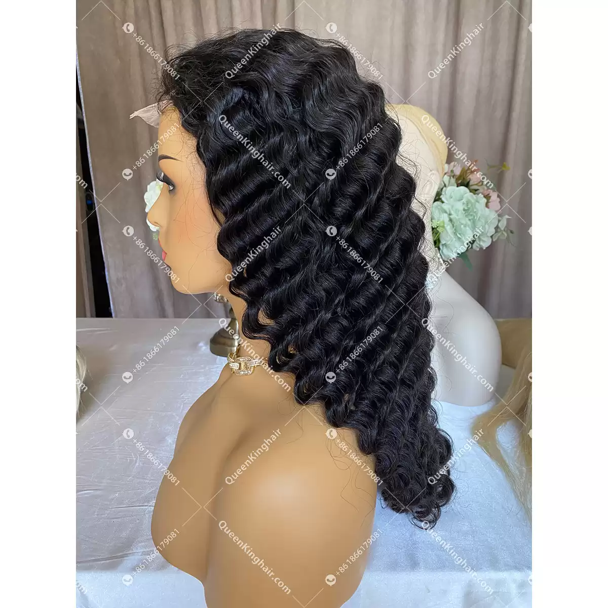 Natural Color LaceFrontWig 150%Density Deepwave