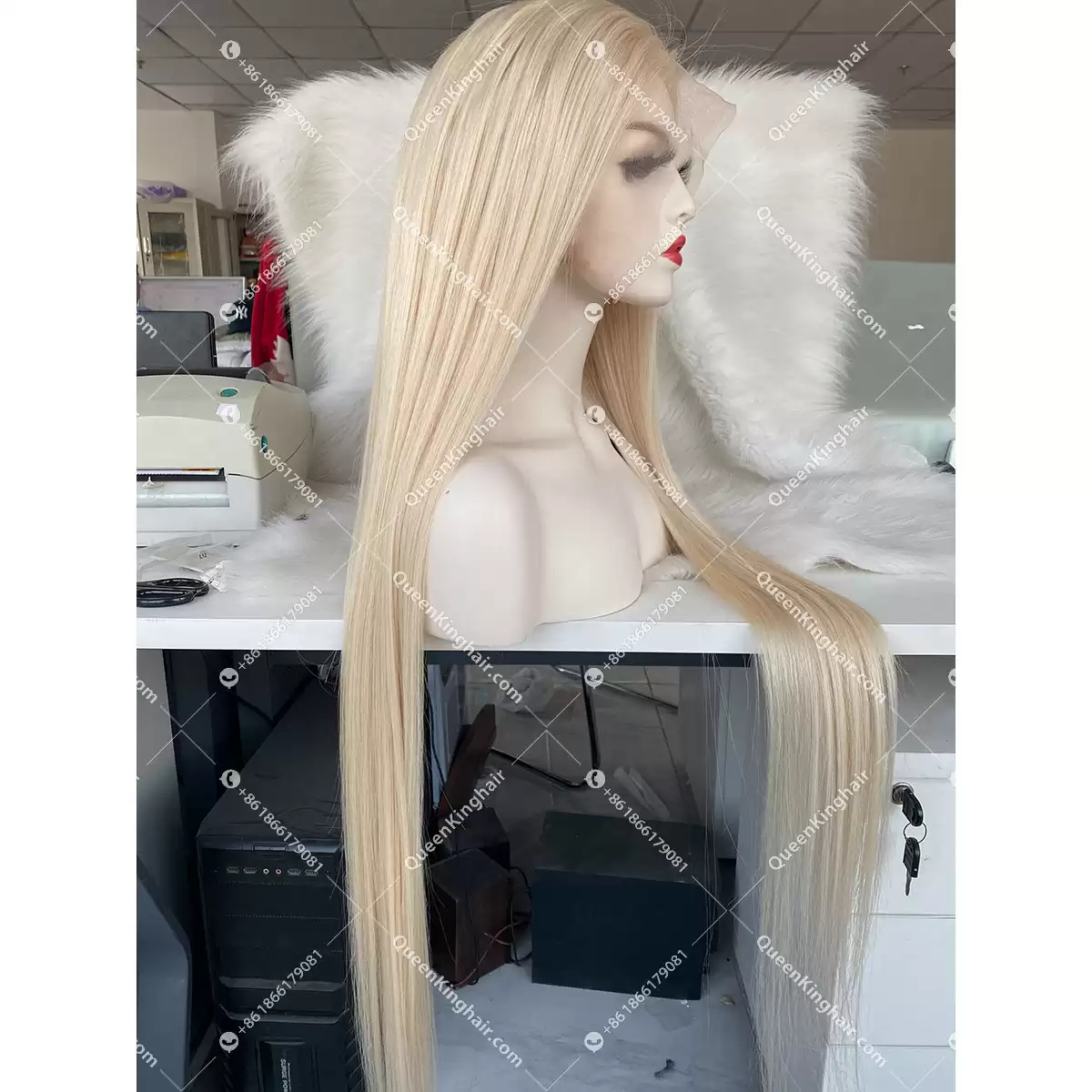 Icy Blonde 13x6 LaceFrontWig Virgin hair Straight