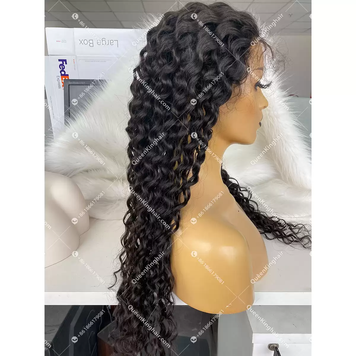 Natural Color LaceFrontWig 150%Density Curly