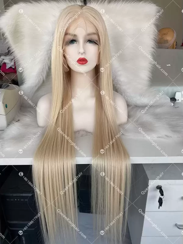 Icy Blonde 13x6 LaceFrontWig Virgin hair Straight