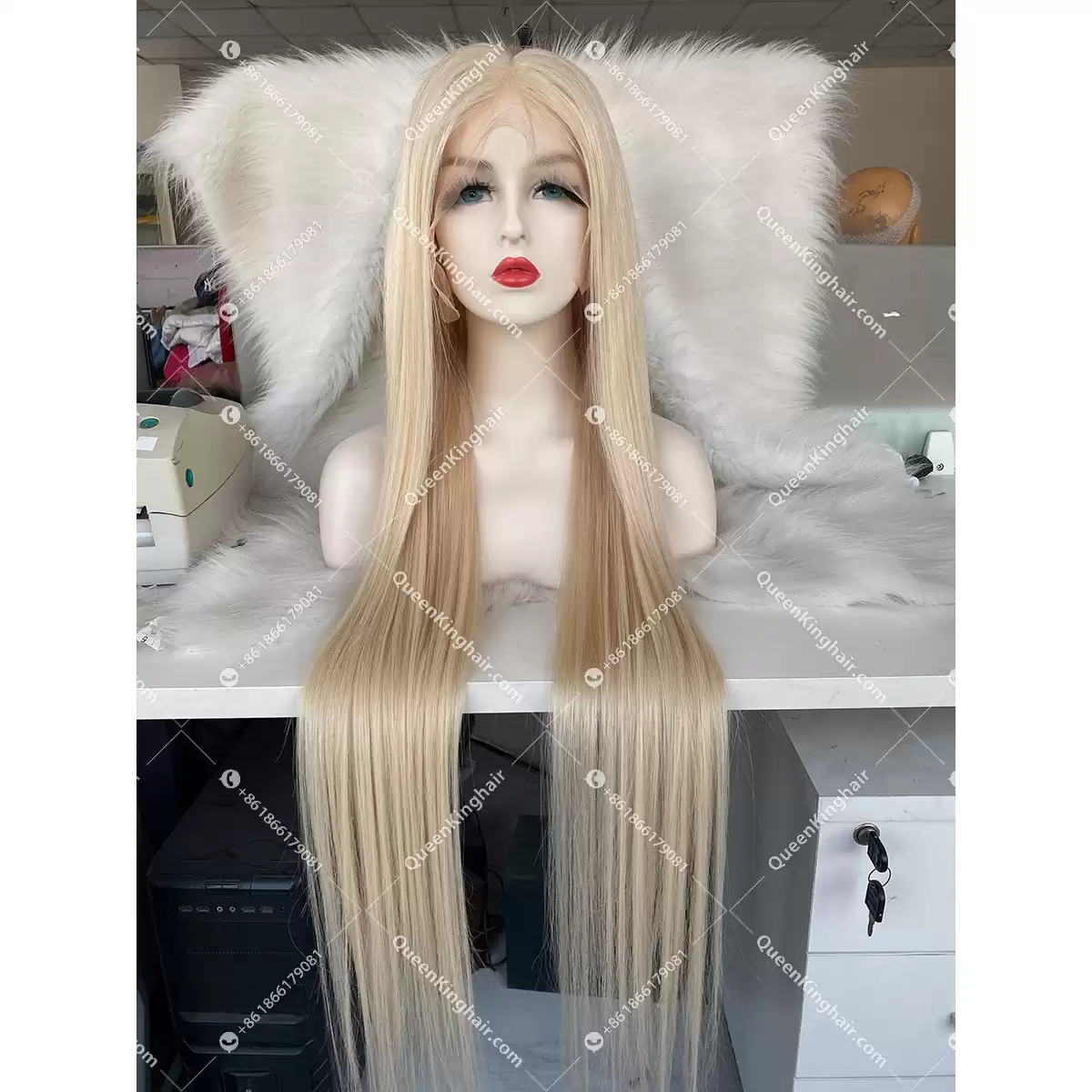 Icy Blonde 13x6 LaceFrontWig Virgin hair Straight