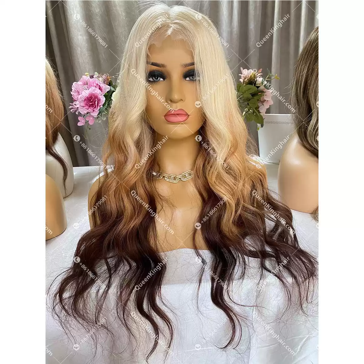 3 tone LaceFrontWig 150%Density Wavy