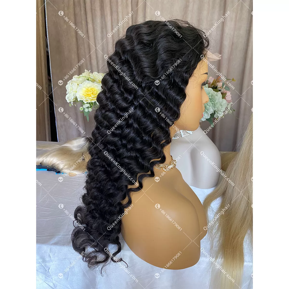 Natural Color LaceFrontWig 150%Density Deepwave