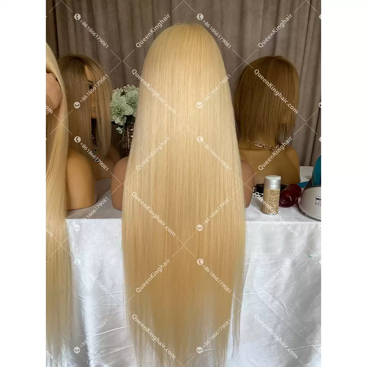European Virgin Hair 613 blonde Hd lace Full Lace Wig Silk Base 130% 150% 180% 200% Density Straight