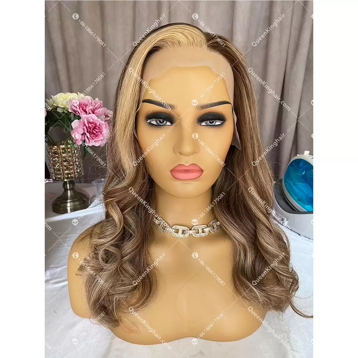 Balayage Grace Lacefrontwig 150%Density Wavy