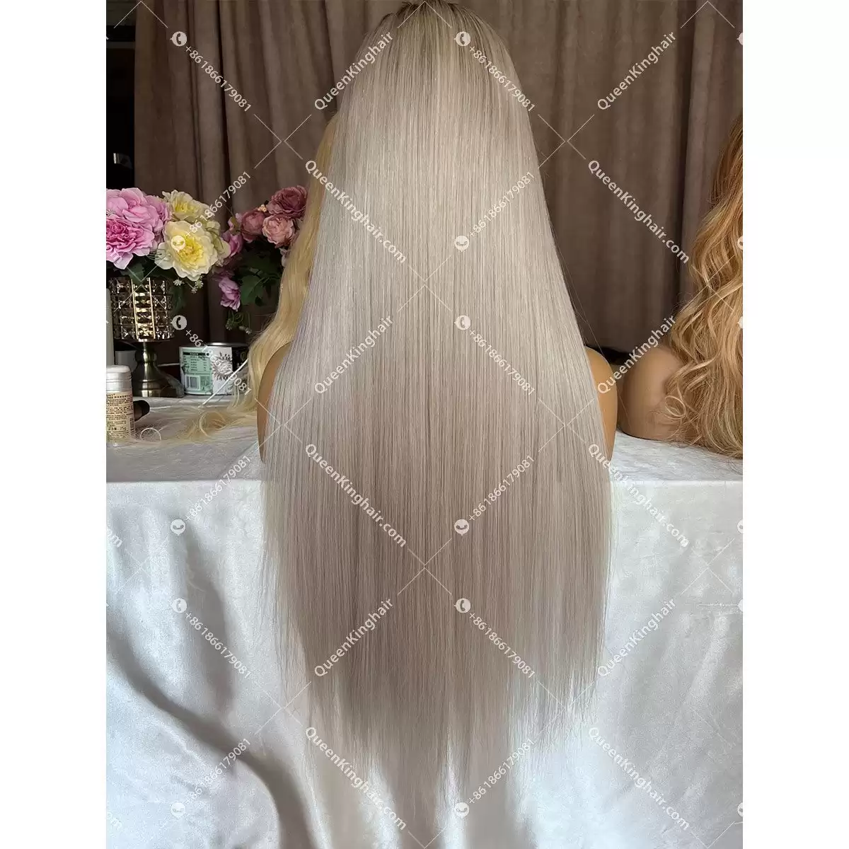 1b Ash Blonde LaceFrontWig 150%Density Straight