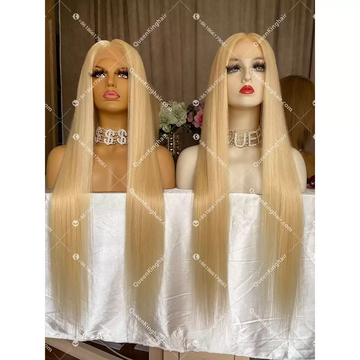 European Virgin Hair 613 blonde Hd lace Full Lace Wig Silk Base 130% 150% 180% 200% Density Straight