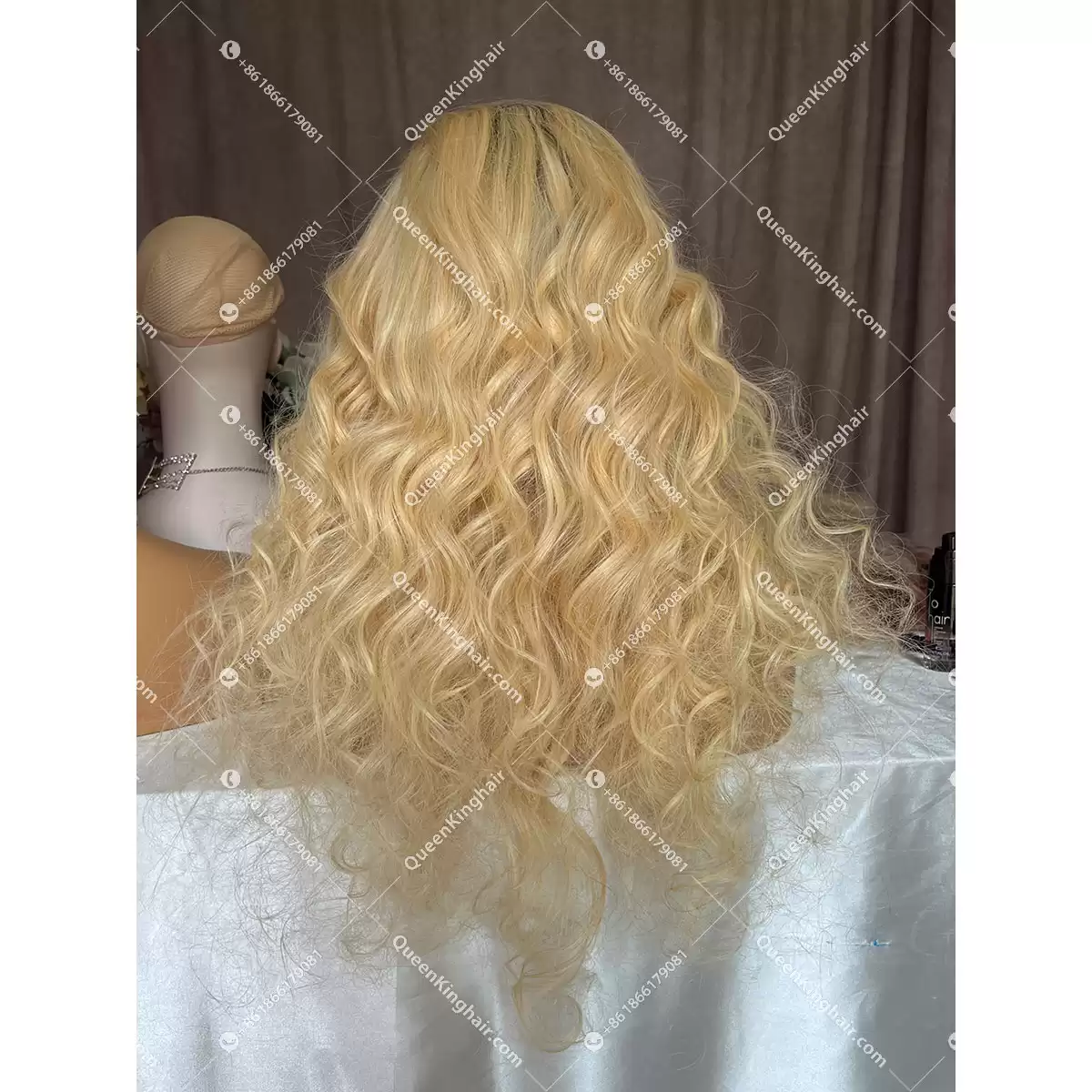 Ombre blonde LaceFrontWig 150%Density Curly