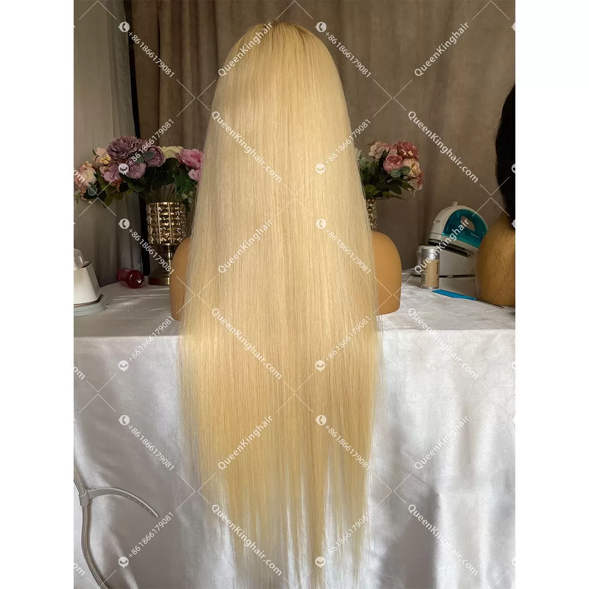 European Virgin Hair 613 blonde Hd lace Full Lace Wig Silk Base 130% 150% 180% 200% Density Straight