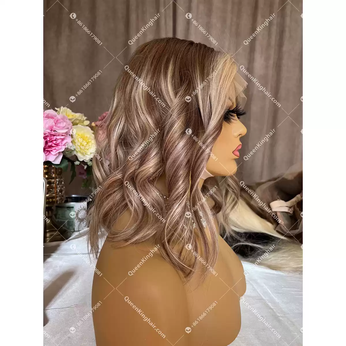 Claire Bob LaceFrontWig 150%Density Wavy