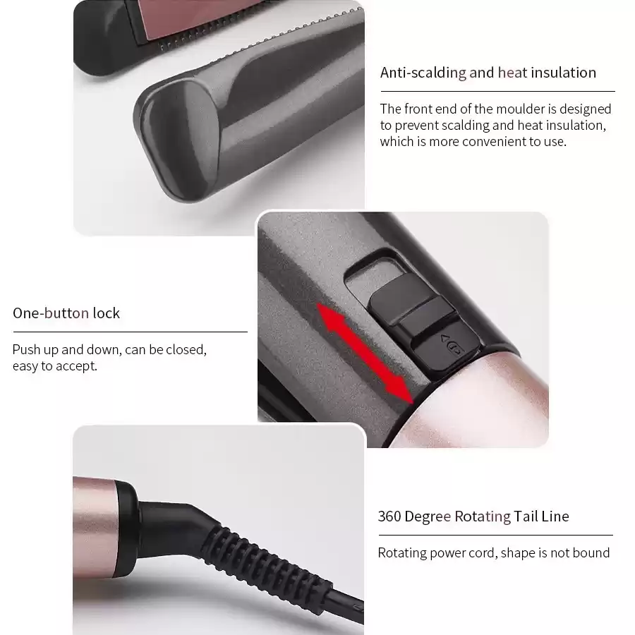 Electric heating curling rod large wave rotating curling hair