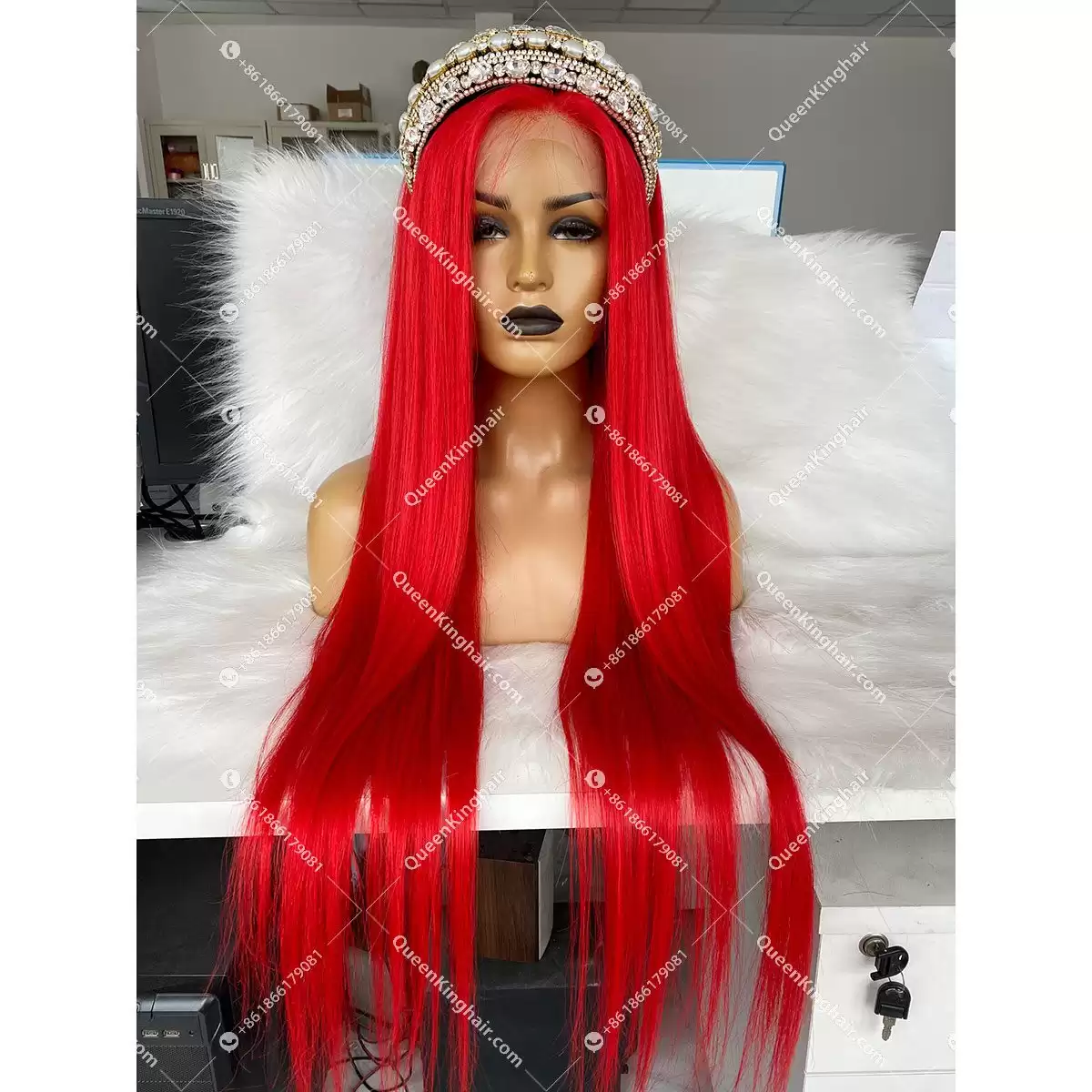 Virgin hair red color wig 13x6 transparent lace Hd lace 130% 150% 180% density