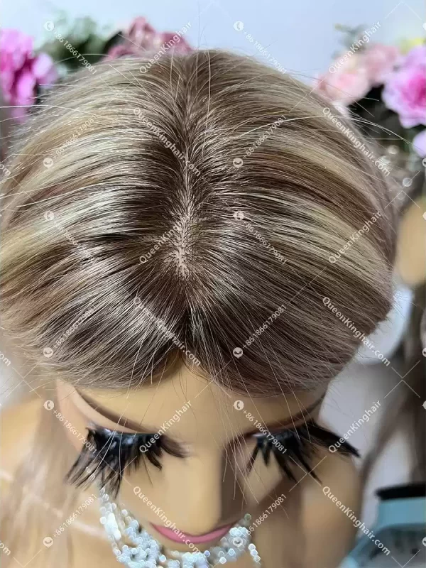 Topper For Women Lemi Color Balayage 8x8 With 4x4 Silk Base