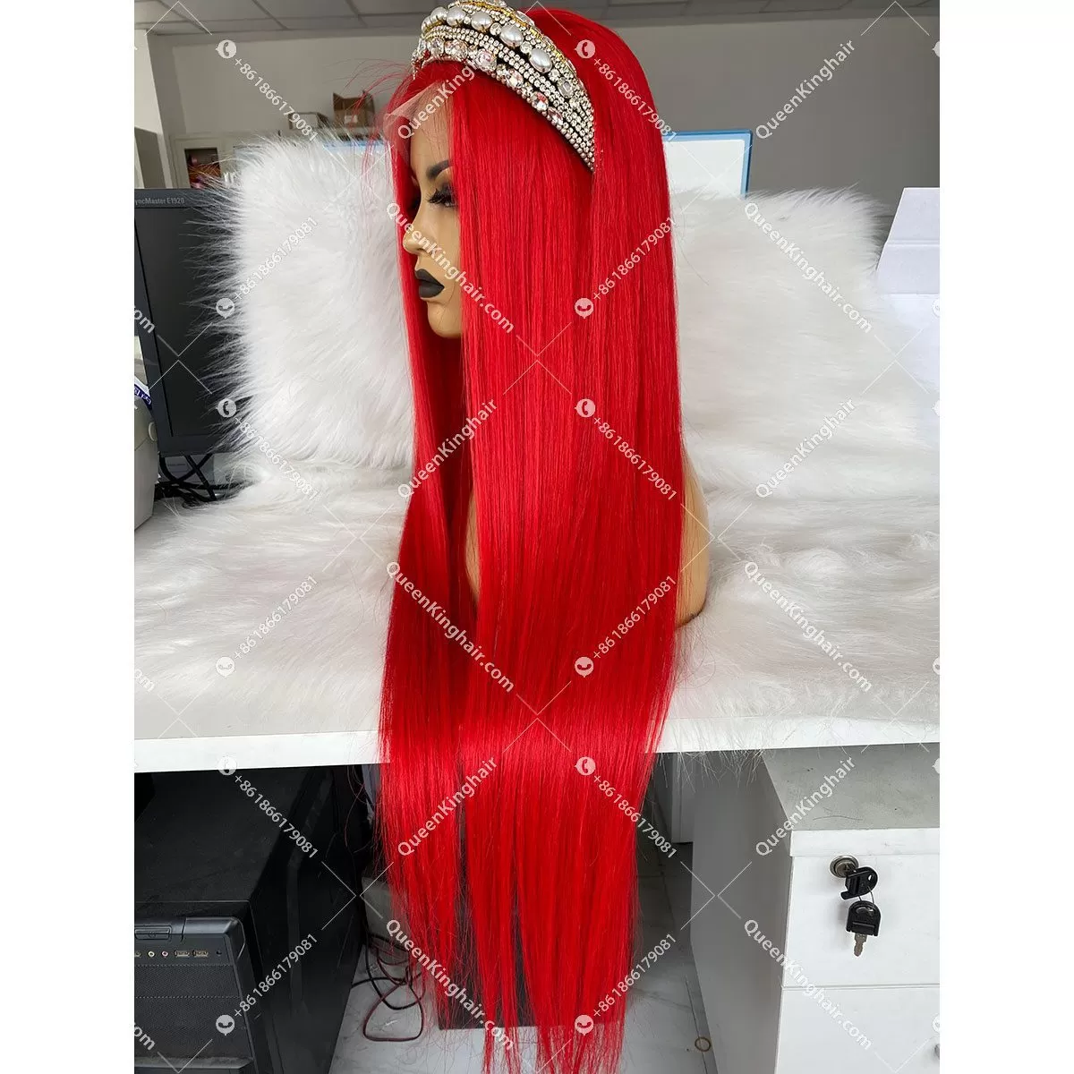 Virgin hair red color wig 13x6 transparent lace Hd lace 130% 150% 180% density
