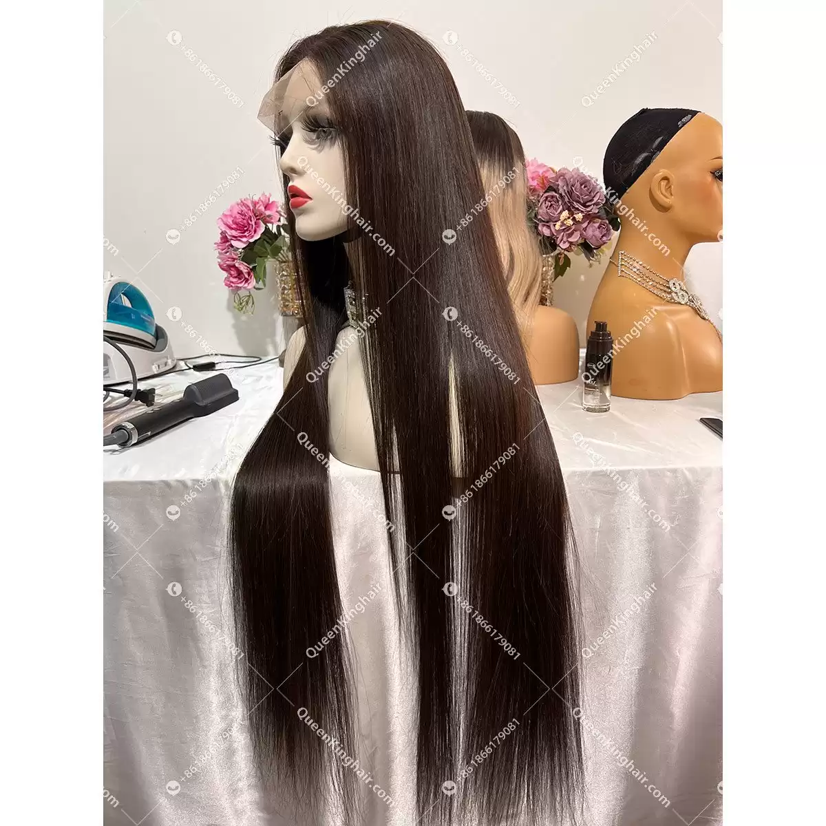 Chocolate brown 13x6 LaceFrontWig 150%Density Straight