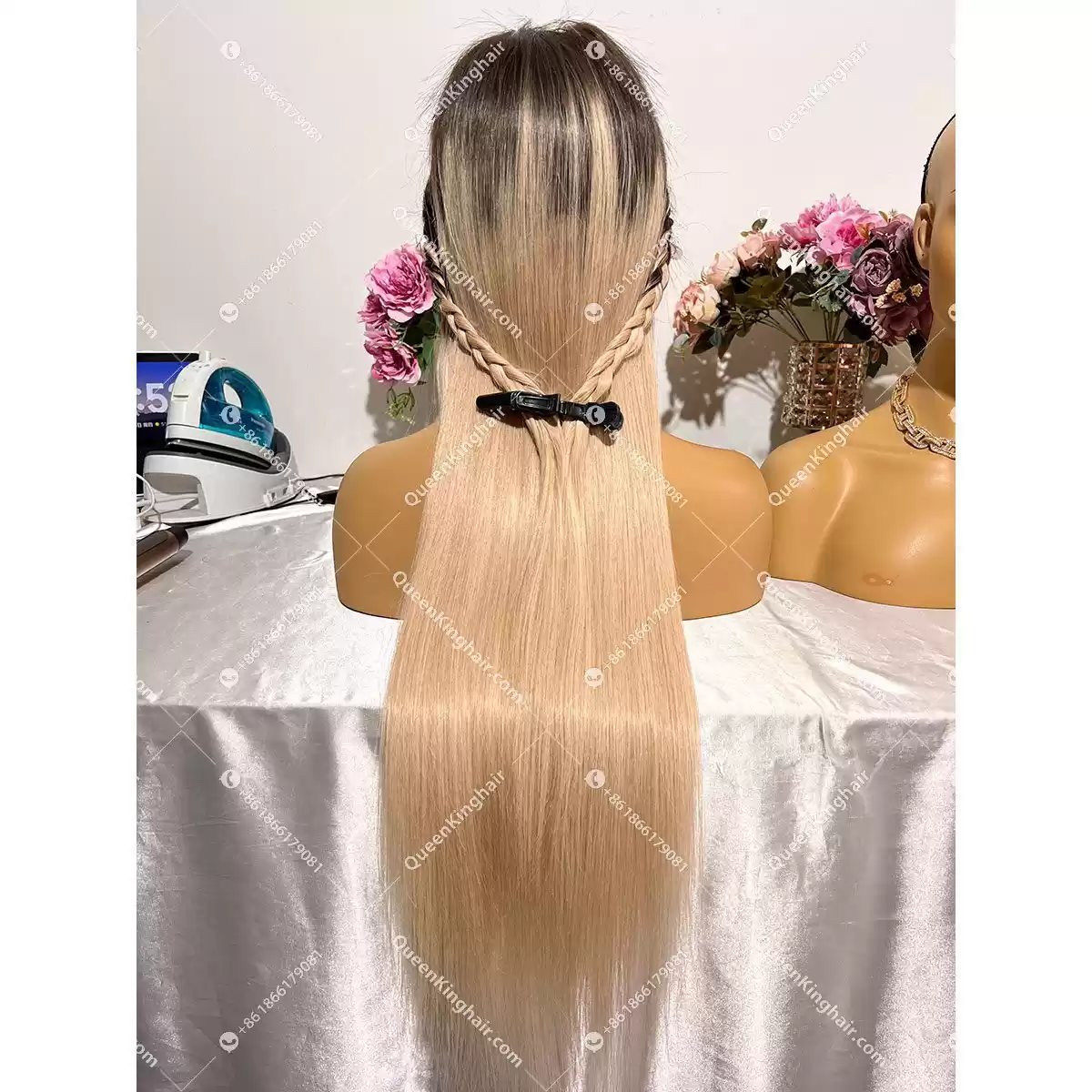 Ombré rose gold LaceFrontWig 150%Density Straight