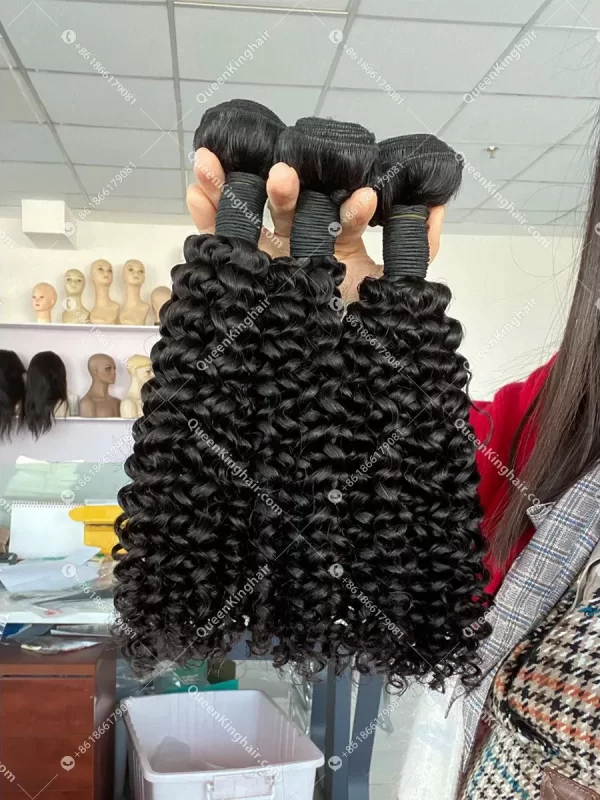 Deep Curly 30Inch Brazilian Weft Hair Bundles Natural Color 100% Human Hair Weave 1/3/4 pcs for Africa American Women