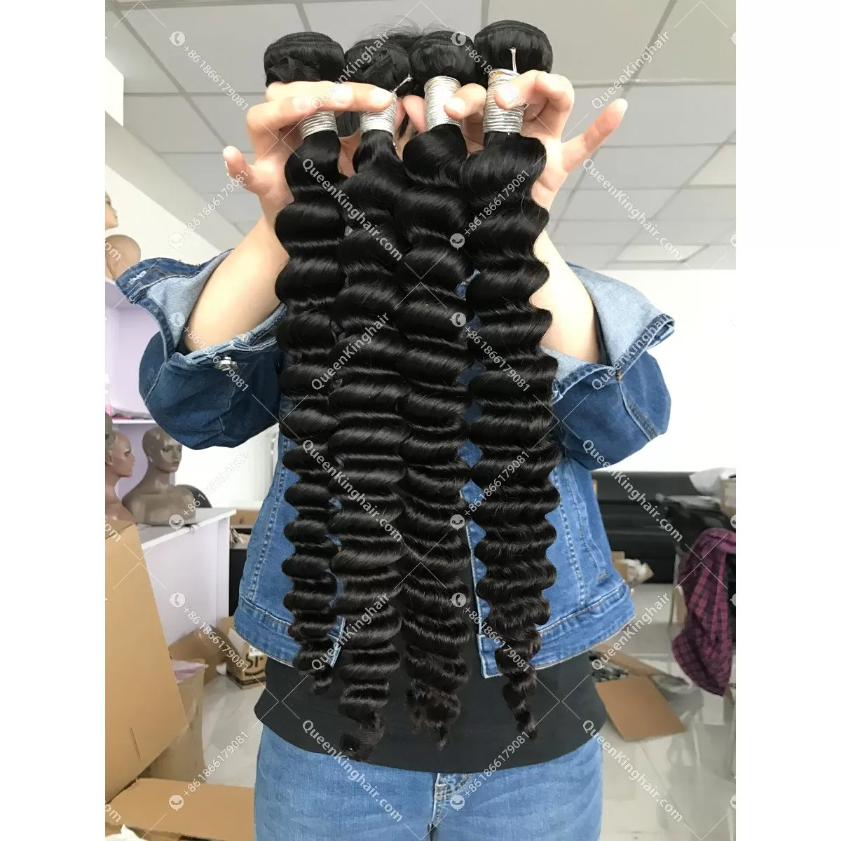 Deep Loose Wave 30Inch Brazilian Weft Hair Bundles Natural Color 100% Human Hair Weave 1/3/4 pcs for Africa American Women