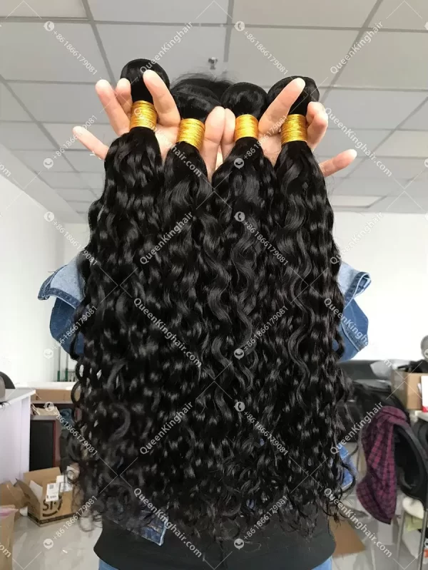 Loose Curly 30Inch Brazilian Weft Hair Bundles Natural Color 100% Human Hair Weave 1/3/4 pcs for Africa American Women