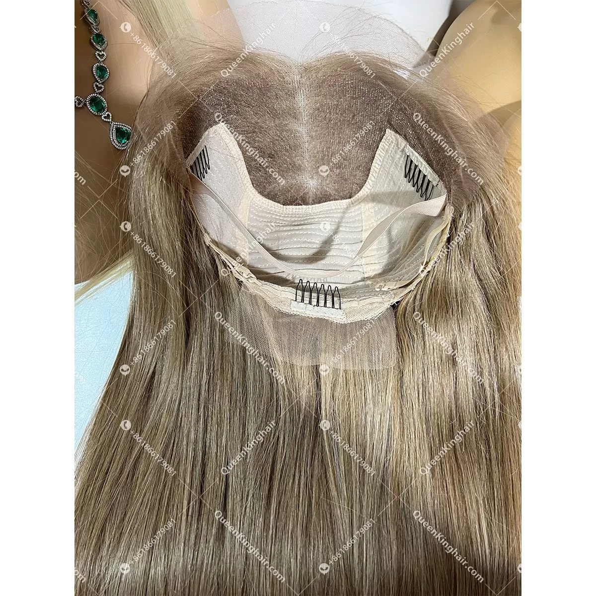 HD Lace Virgin Hair Ashy Blonde Custom Color 13x6 LaceFrontWig Virgin hair Straight