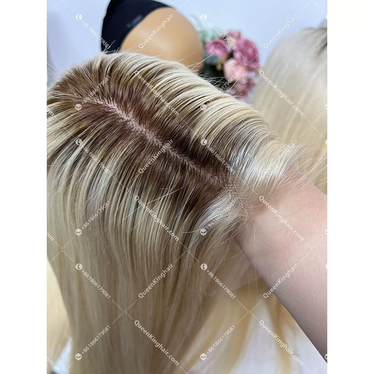 HD Lace Virgin Hair Ombre T4/613 T1b/613 Custom Color 13x6 LaceFrontWig Virgin hair Straight