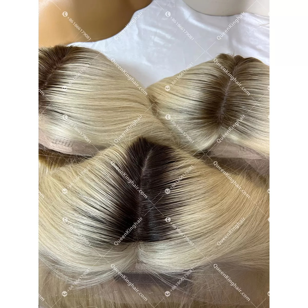 HD Lace Virgin Hair Ombre T4/613 T1b/613 Custom Color 13x6 LaceFrontWig Virgin hair Straight
