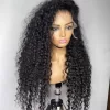 Natural Color 13x4 Transparent LaceFrontWig 150% Density Deep Curly Hair Wig