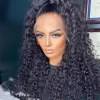 Natural Color 13x4 Transparent LaceFrontWig 150% Density Deep Curly Hair Wig