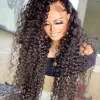 Natural Color 13x4 Transparent LaceFrontWig 150% Density Deep Curly Hair Wig