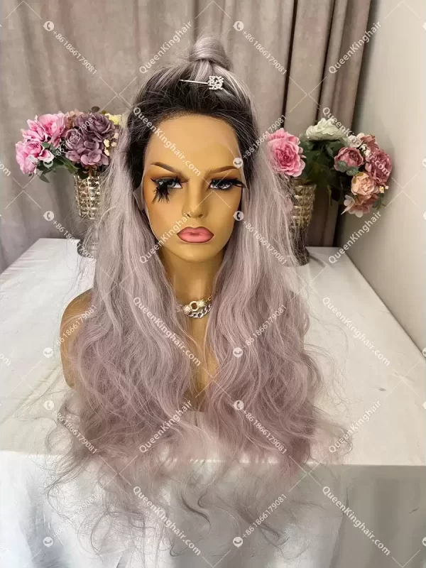 Ombré 1b ash blonde 13x6 200% density Virgin Hd Lace Bodywave