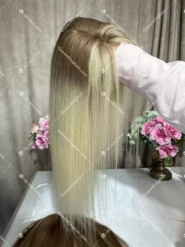 Topper For Women New Kylie Color Balayage 8x8 With 4x4 Silk Base