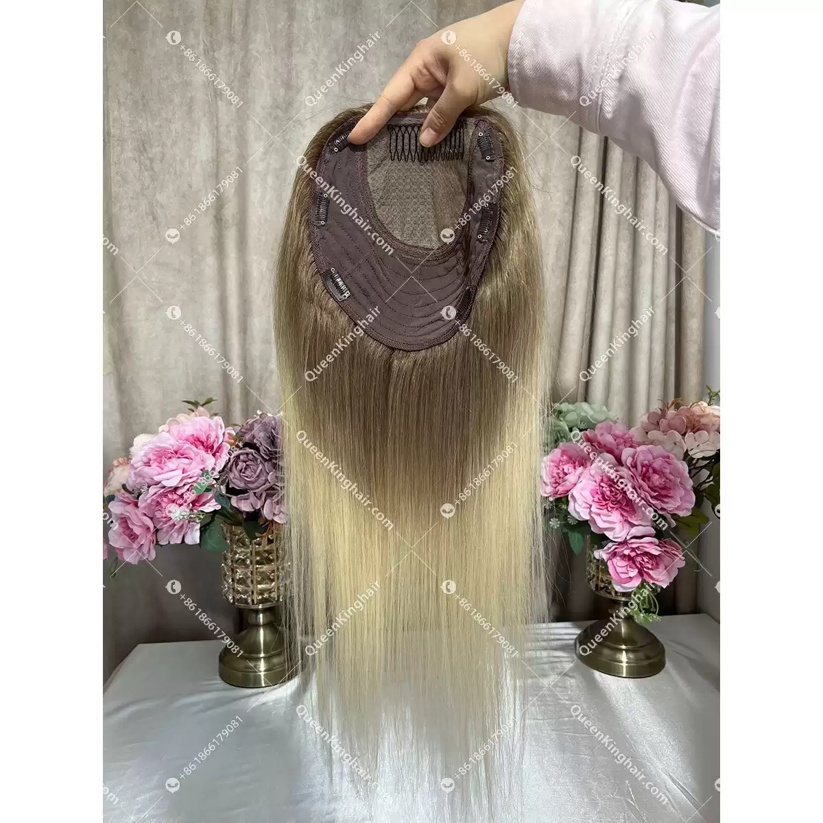 Topper For Women New Kylie Color Balayage 8x8 With 4x4 Silk Base