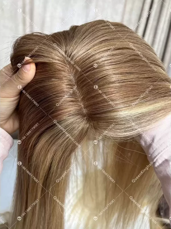 Topper For Women New Cami Color Balayage 8x8 With 4x4 Silk Base