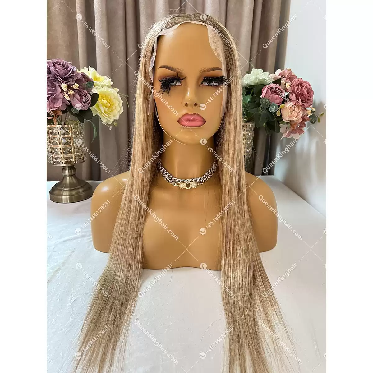 Leslie color 13x6 wavy transparent lace 150% density ombré balayage color wig