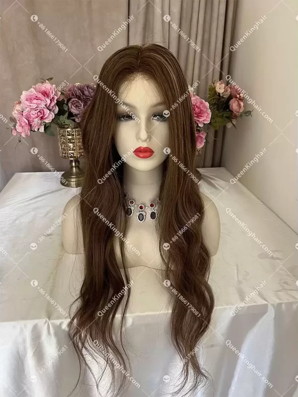 Brunette Hair Hd lace Full Lace Wig Silk Base 130% 150% Density Straight Brunette Hair Hd lace Full Lace Wig Silk Base 130% 150% Density Straight