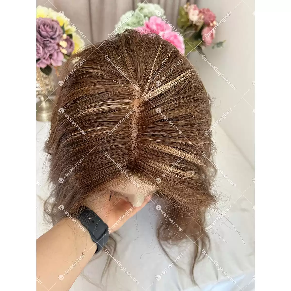 Brunette Hair Hd lace Full Lace Wig Silk Base 130% 150% Density Straight