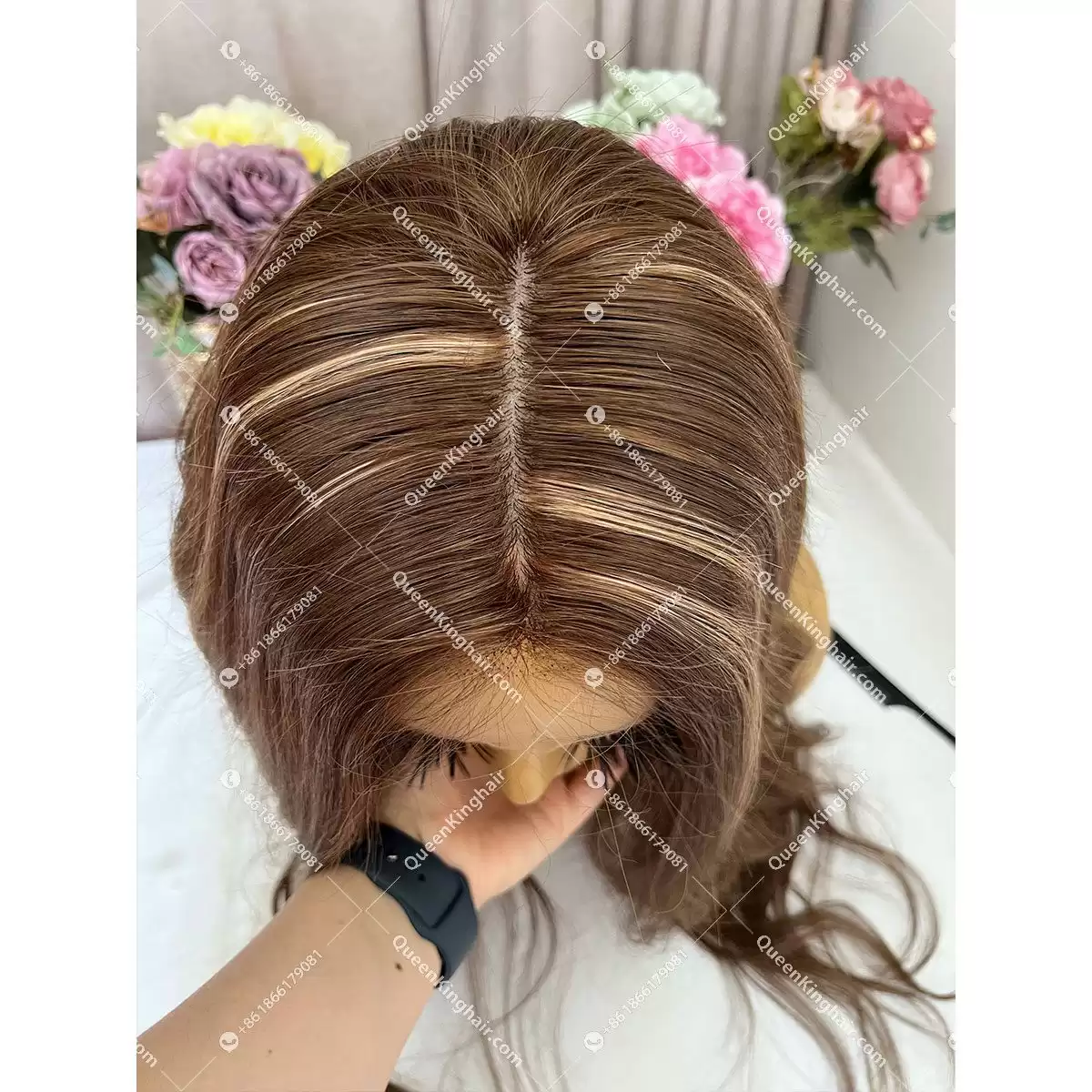 Brunette Hair Hd lace Full Lace Wig Silk Base 130% 150% Density Straight