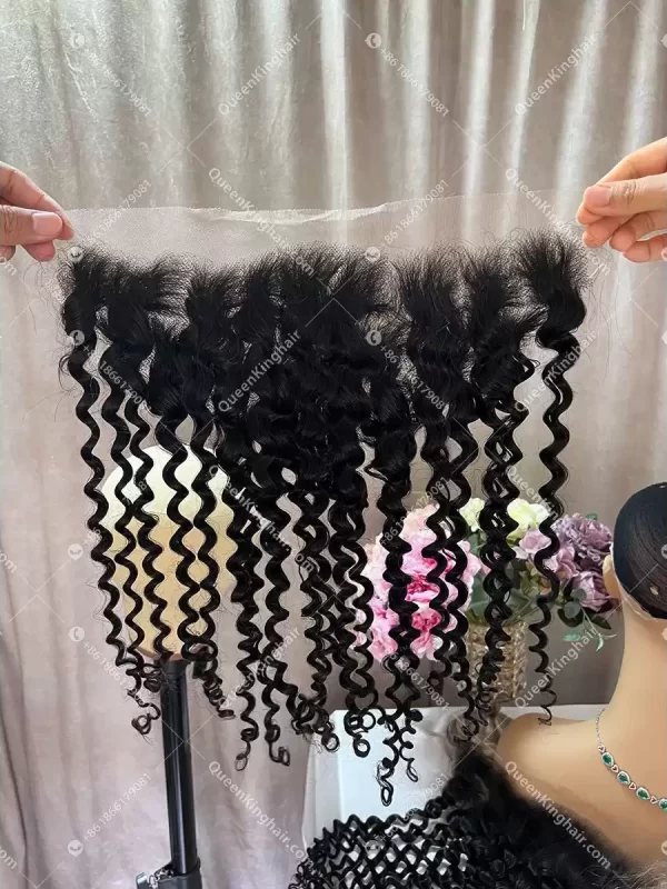 13x4 13x6 Natural Color Curly HD Lace Brazilian Hair Lace Frontals
