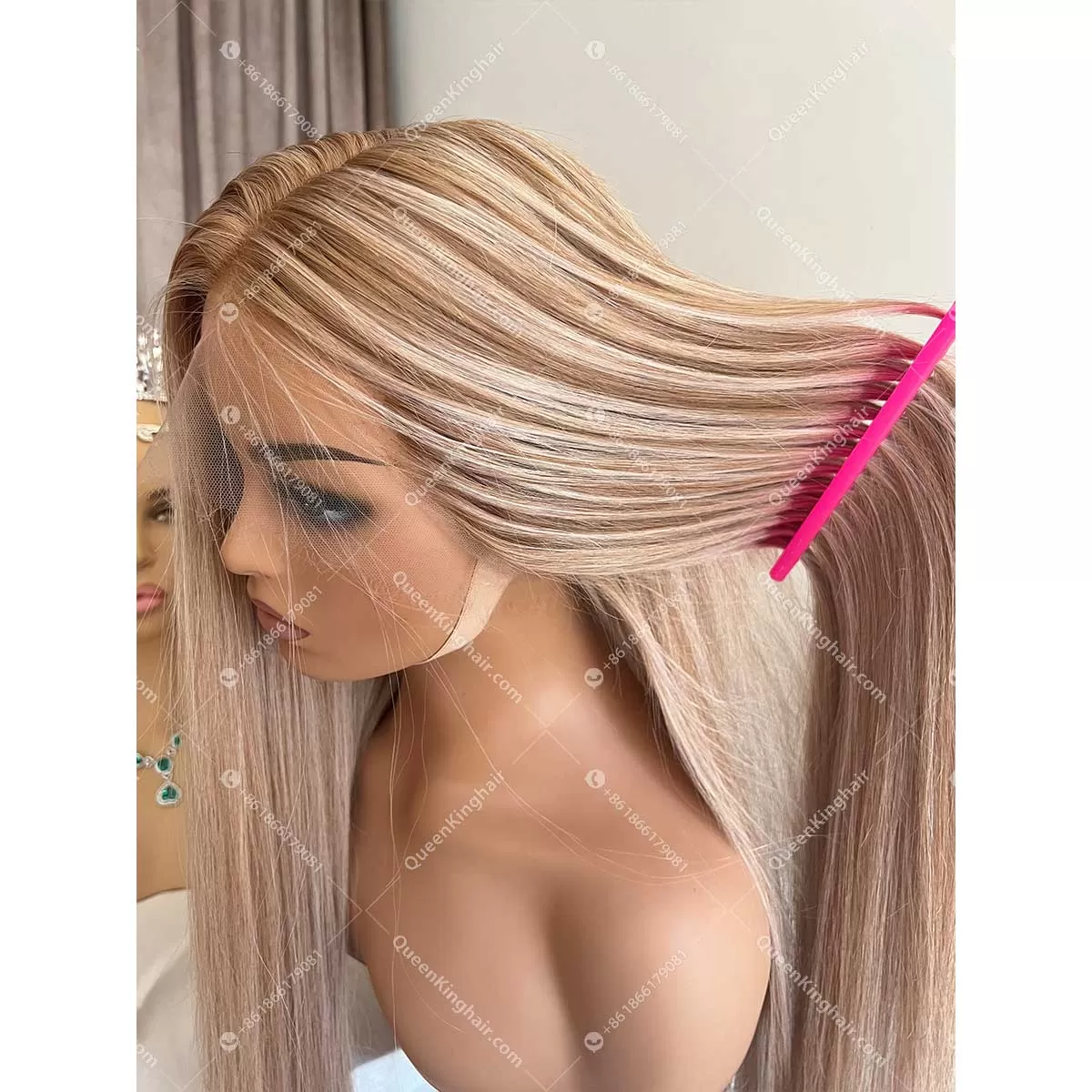 Virgin hair Blair brown with blonde balayage full lace 180% density Hd lace