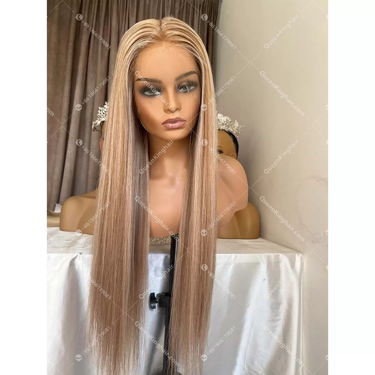 Virgin hair Blair brown with blonde balayage full lace 180% density Hd lace