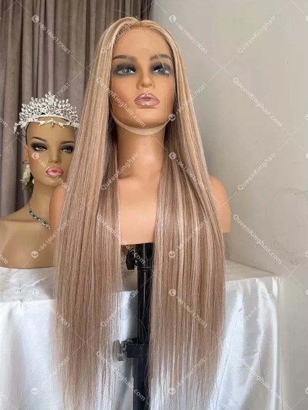Virgin hair Blair brown with blonde balayage full lace 180% density Hd lace