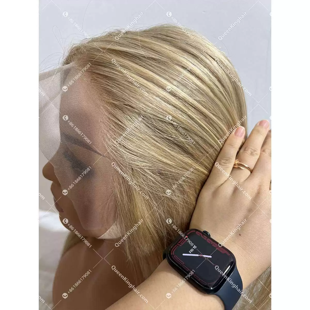 Gigi Lace Frontal Wig Brown with blonde balayage, natural blonde 13x6 150% density transparent lace