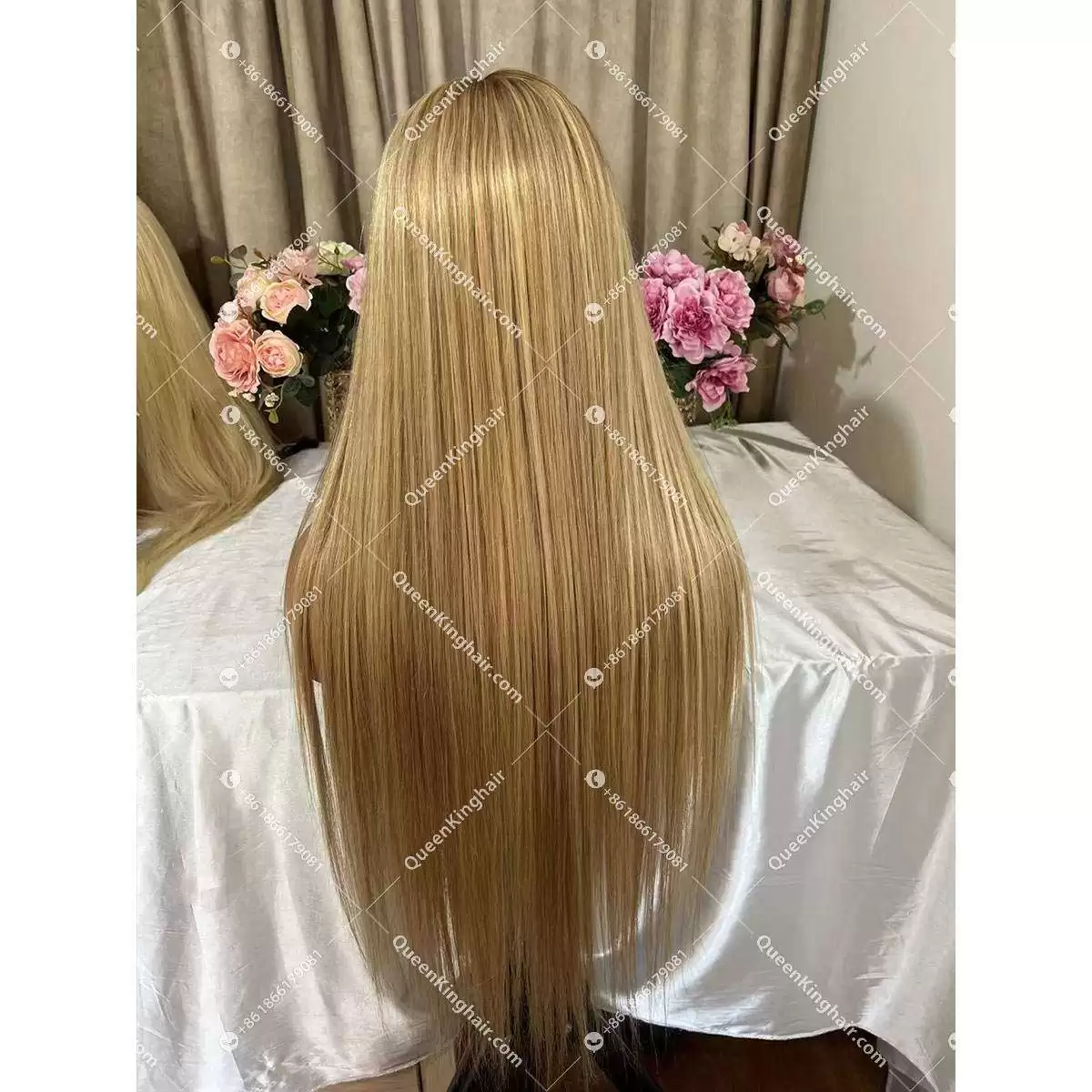 Lexy transparent lace 13x6 lace front wig brown with blonde balayage ombré natural look