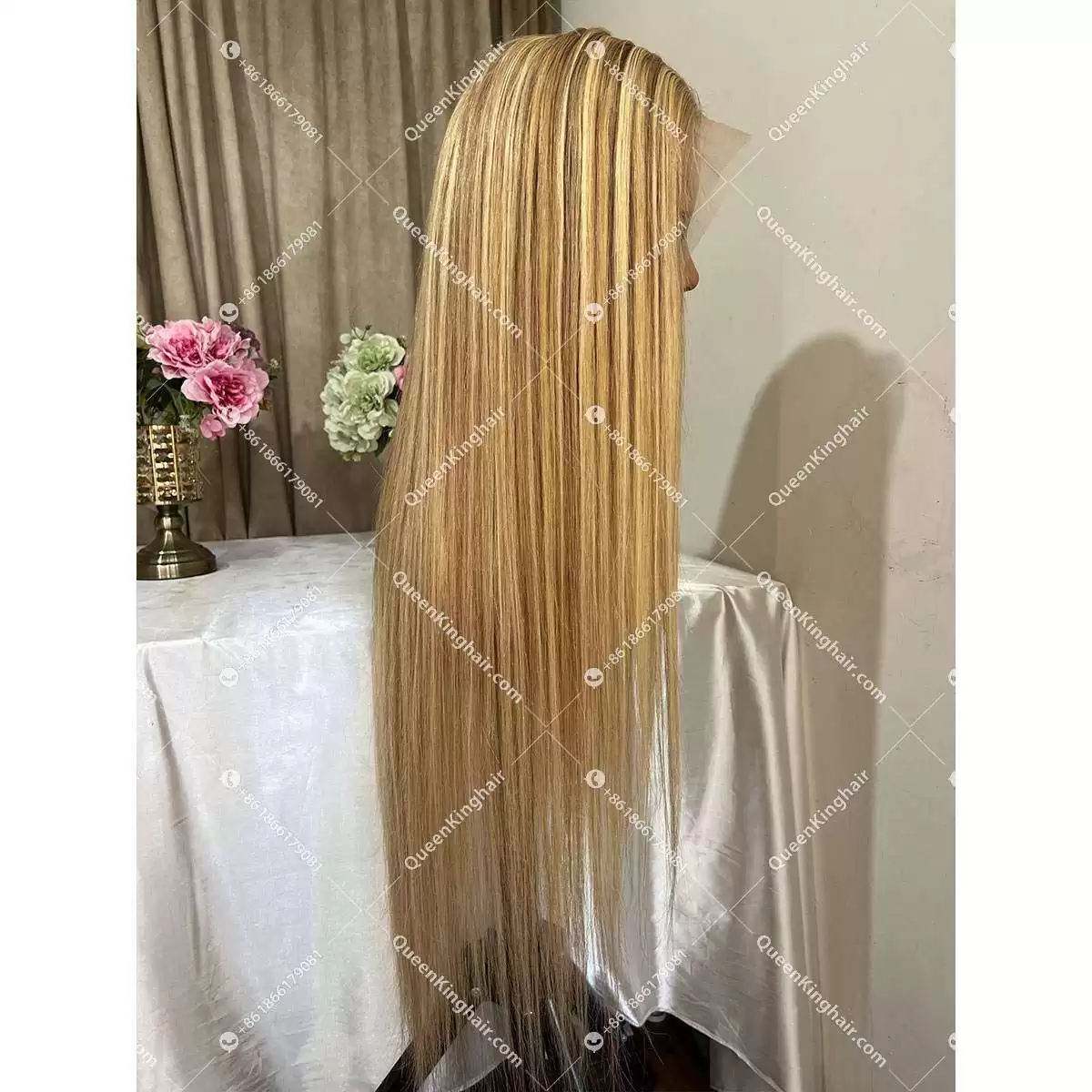 Lexy transparent lace 13x6 lace front wig brown with blonde balayage ombré natural look
