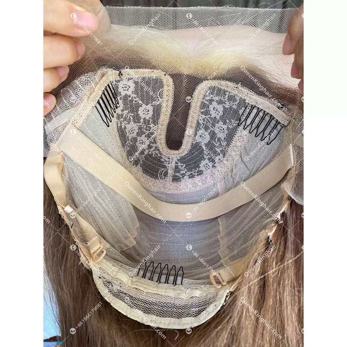Gia transparent lace 13x1 lace front wig natural look T part wig Ashy Color hair