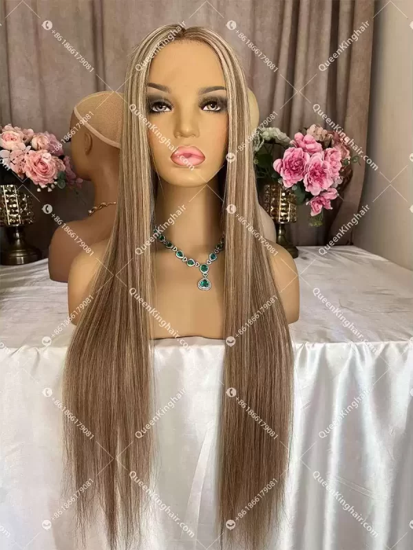 Virgin hair Blair brown with blonde balayage full lace 180% density Hd lace
