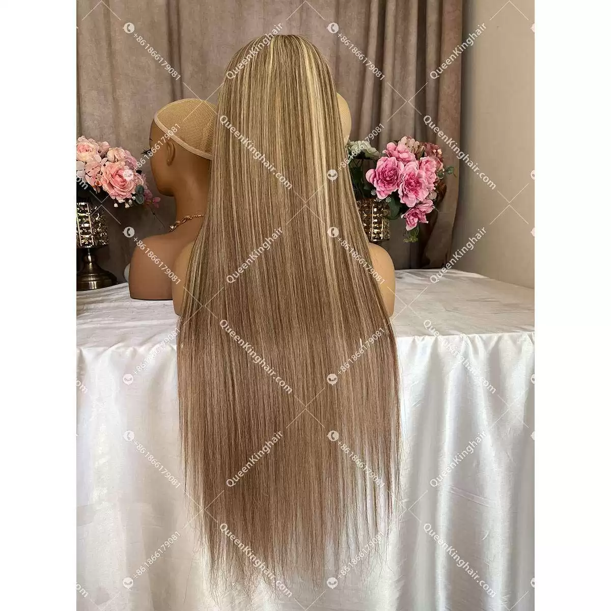 Virgin hair Blair brown with blonde balayage full lace 180% density Hd lace