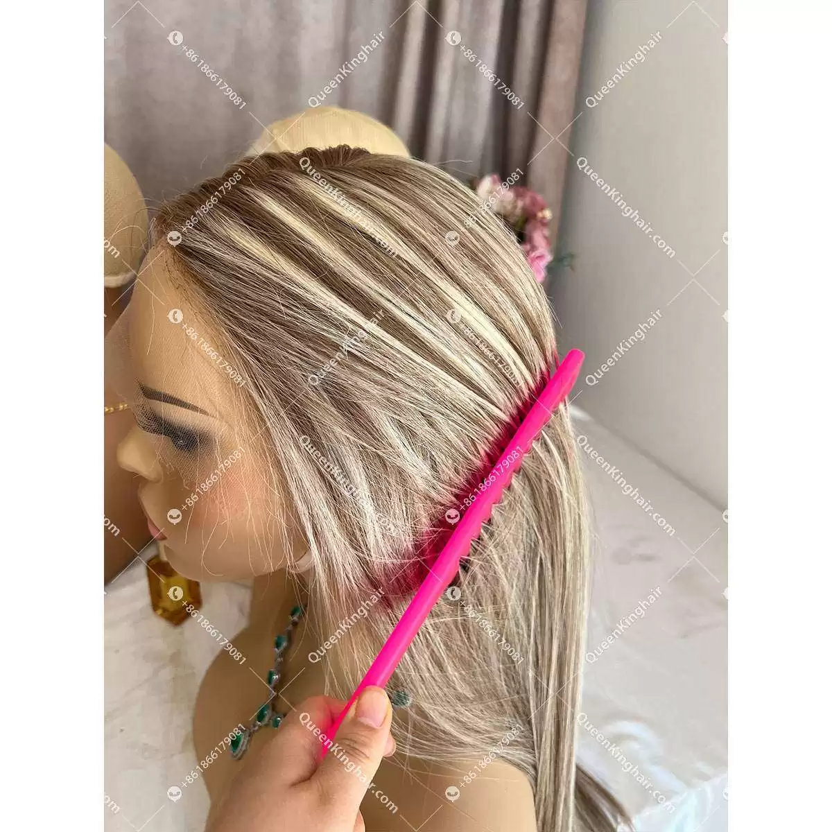 Virgin hair Blair brown with blonde balayage full lace 180% density Hd lace